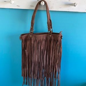 Cute brown fringe purse/bag